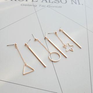 Triangle / Star Non-matching Earrings