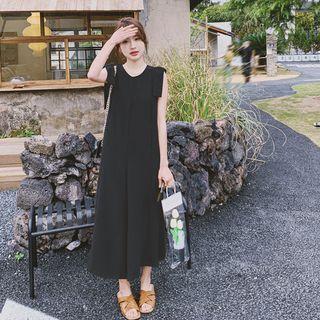 Sleeveless Back Strap Overall