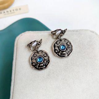 Sterling Silver Astronaut Drop Earring / Clip-on Earring