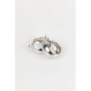 Plain Bold Hoop Earring Silver - One Size