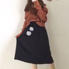 Fold-over Sweater / A-line Skirt