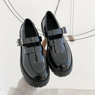 Buckled Platform Oxford Shoes