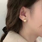 Plain Ear Stud 1 Pair - Gold - One Size