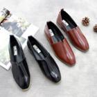 Faux-leather Notched Loafers