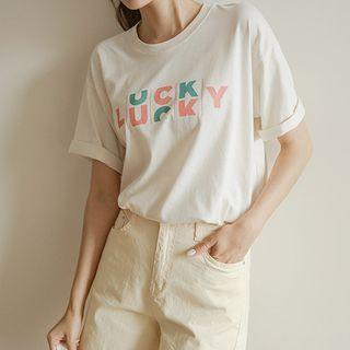 Lucky Pastel Printed T-shirt
