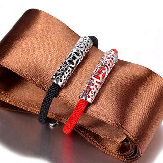 Sterling Silver Perforated Couple Bracelet