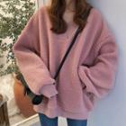 Faux Shearling Oversize Pullover