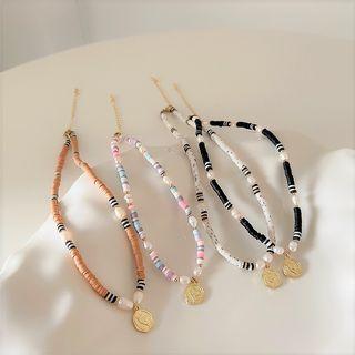 Alloy Pendant Bead Necklace