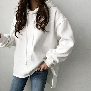 Dip-back Lettering Oversized Hoodie