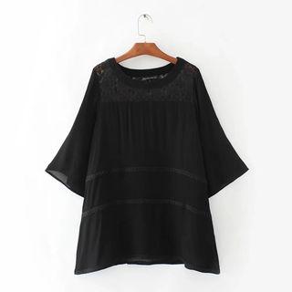 Bell-sleeve Lace Panel Tunic