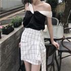 Cropped Tube Top + High-waist Pencil Skirt