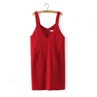 Pocket-accent Jumper Dress