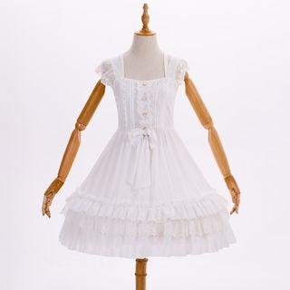 Sleeveless Lace-trim Lolita Mini A-line Dress