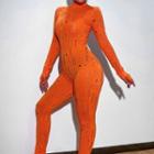 Cut-out Long-sleeve Jumpsuit