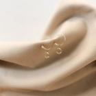 Lettering Hoop Drop Hook Earring 1 Pair - As Shown In Figure - One Size
