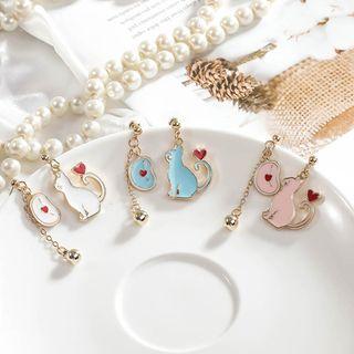 Non-matching Cat Drop Earring