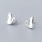 925 Sterling Silver Swan Earring 1 Pair - Earrings - One Size