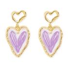 Asymmetrical Heart Earring
