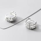Sterling Silver Layered Hoop Earring 1 Pair - Silver - One Size