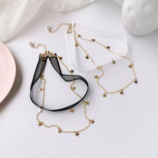 Lace Star Layered Choker