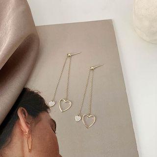 Alloy Heart Fringed Earring