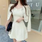 Button-up Cropped Jacket / Spaghetti Strap Dress