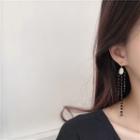 Dangle Drop Earring Hook Earring - 1 Pair - Black - One Size