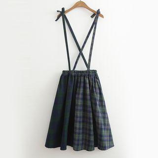 Strappy Plaid Skirt
