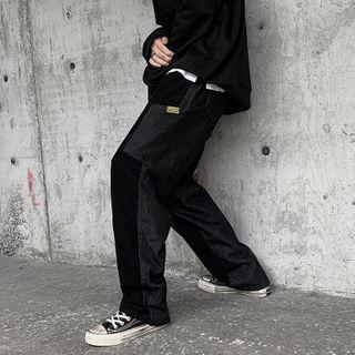 Couple Matching Panel Wide-leg Pants