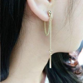 Chain Fringed Earring 1 Pc - Gold - One Size