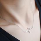 Heartbeat Pendant Sterling Silver Necklace Necklace - Silver - One Size