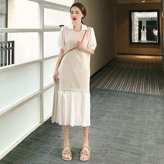 Mock-two Short-sleeve Slim-fit Dress