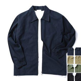 Zip-up Washed Cotton Jacket