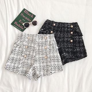 Tweed Double-breasted Shorts