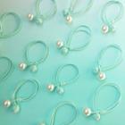 Faux Pearl Hair Tie 1 Pc - As Shown In Figure - One Size