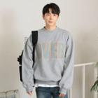 Over Lettering-patch Oversized Sweatshirt