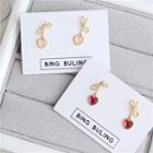 Bow Heart Dangle Earring