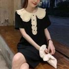 Short-sleeve Doll-collar Mini Dress / Camisole Top
