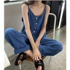 Spaghetti Strap Straight-fit Jumper Pants