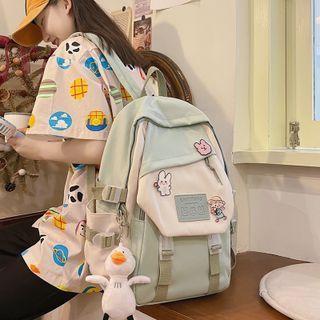Nylon Two Tone Backpack / Accessory / Set