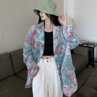 Long-sleeve Print Blazer