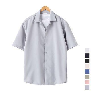 Open-placket Loose-fit Shirt In 8 Colors