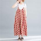 Dotted Wide Leg Jumper Pants As Shown In Figure - One Size