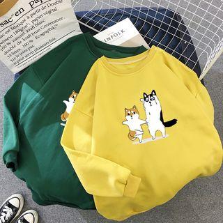Cartoon Dog Printed Sweatshirt
