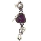 Heart-shaped Charm Bracelet Watch Purple - One Size