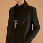 Average 170 Long Chesterfield Coat Black - One Size