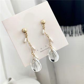 Faux Crystal Drop Earring 1 Pair - Earrings - One Size