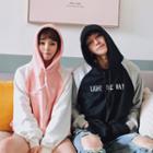 Couple Matching Hooded Raglan Pullover