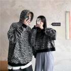 Zebra Print Zip-up Hoodie (various Designs)