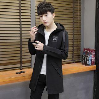 Stand Collar Zip Hooded Jacket
